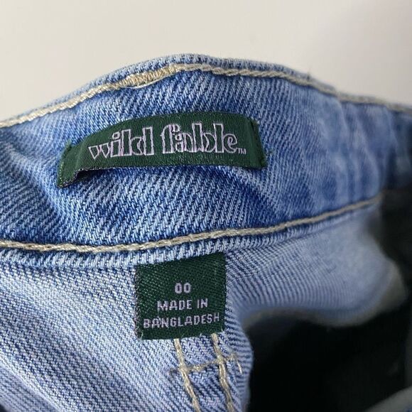 Wild Fable Destroyed Highest Rise Straight Jeans Size 00 - Picture 11 of 12